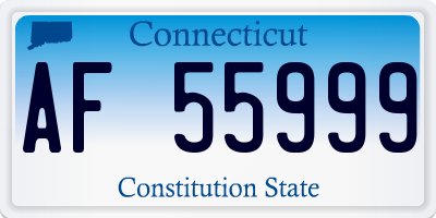 CT license plate AF55999