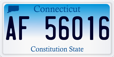 CT license plate AF56016