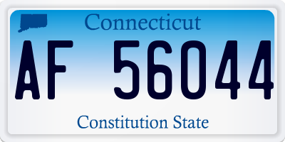 CT license plate AF56044