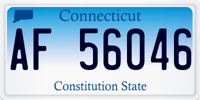 CT license plate AF56046