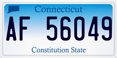 CT license plate AF56049