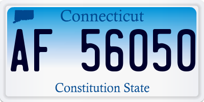CT license plate AF56050