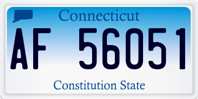 CT license plate AF56051