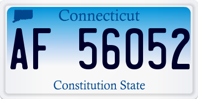 CT license plate AF56052