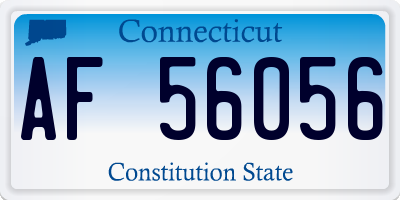 CT license plate AF56056