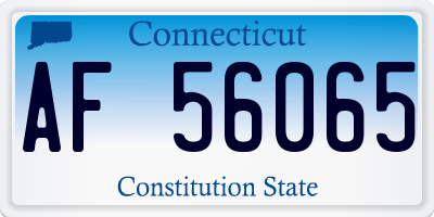 CT license plate AF56065