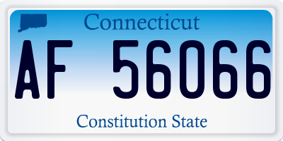 CT license plate AF56066