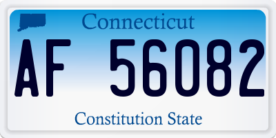 CT license plate AF56082