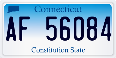 CT license plate AF56084