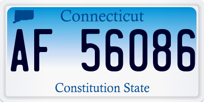 CT license plate AF56086