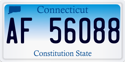 CT license plate AF56088