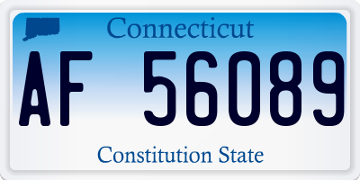 CT license plate AF56089