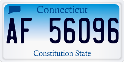 CT license plate AF56096