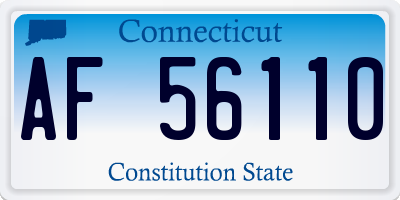 CT license plate AF56110
