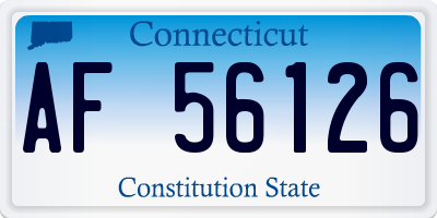 CT license plate AF56126