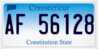 CT license plate AF56128