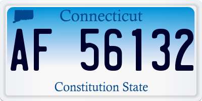 CT license plate AF56132