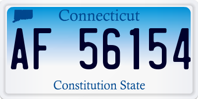 CT license plate AF56154