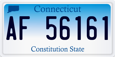 CT license plate AF56161