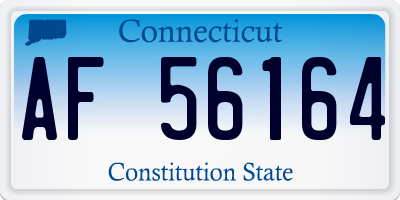 CT license plate AF56164
