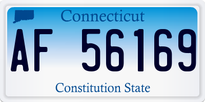 CT license plate AF56169