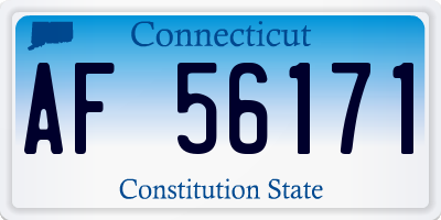 CT license plate AF56171