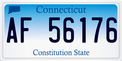 CT license plate AF56176