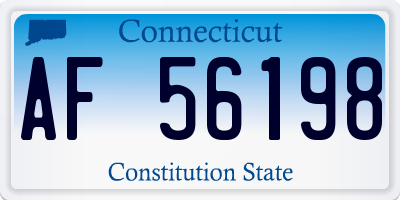 CT license plate AF56198