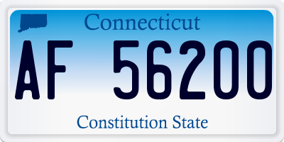 CT license plate AF56200