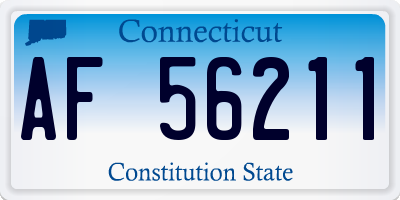 CT license plate AF56211