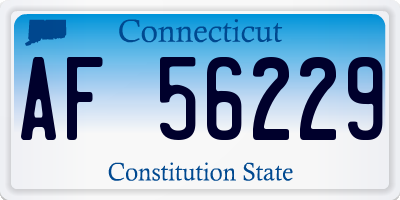 CT license plate AF56229