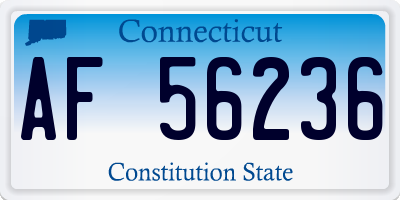 CT license plate AF56236