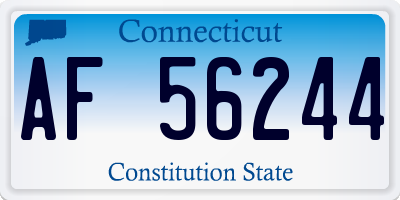 CT license plate AF56244