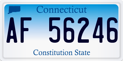 CT license plate AF56246