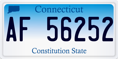CT license plate AF56252