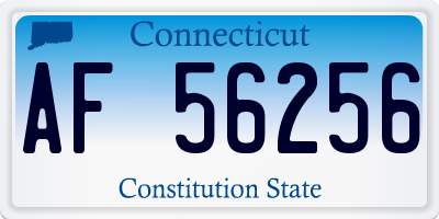 CT license plate AF56256