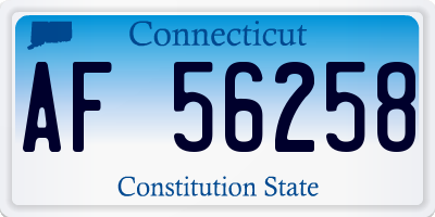 CT license plate AF56258