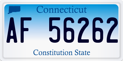 CT license plate AF56262