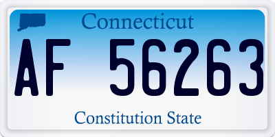 CT license plate AF56263