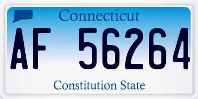 CT license plate AF56264