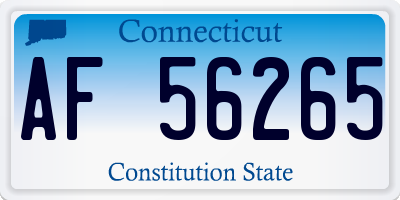 CT license plate AF56265