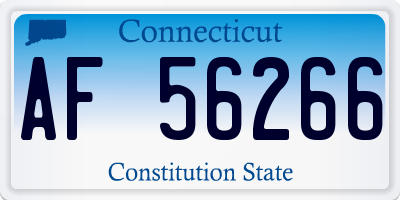 CT license plate AF56266