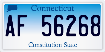 CT license plate AF56268