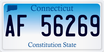 CT license plate AF56269