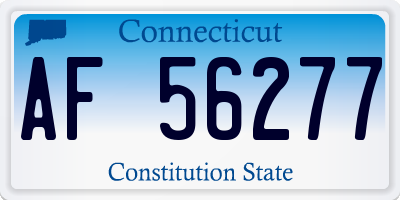 CT license plate AF56277