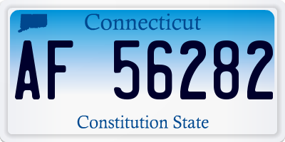 CT license plate AF56282