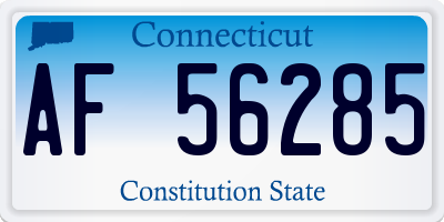 CT license plate AF56285