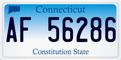 CT license plate AF56286
