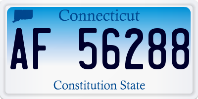 CT license plate AF56288