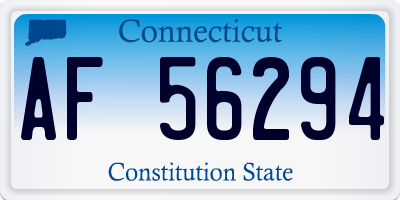 CT license plate AF56294